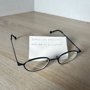 L.A. Eyeworks Polito 417 Eyeglasses Blue Metal Frames 44-25-130 Italy